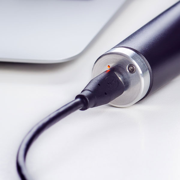 Detalhe da porta USB